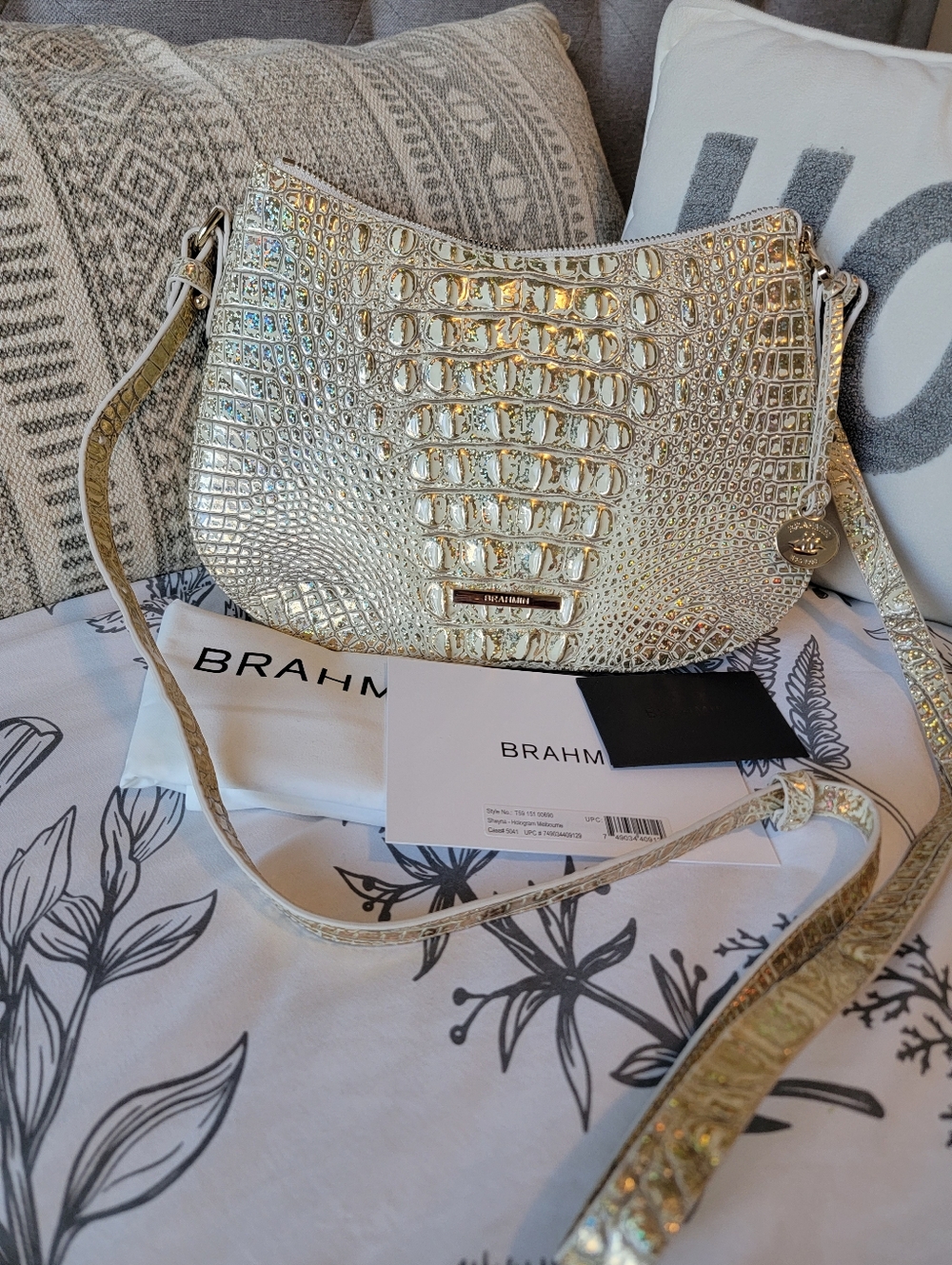 Brahmin Shayna Hologram Melbourne Shoulder/Crossbody Bag NWT
